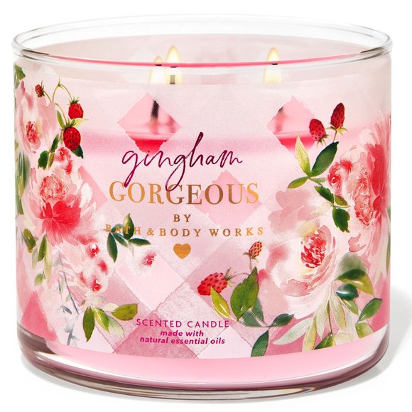Bath & Body Works Gingham Gorgeous Three Wick Scented Candle - Picture 2 of 2